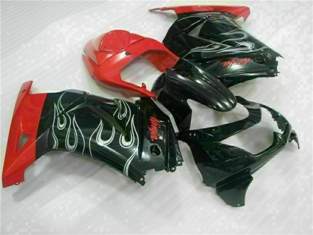Schwarzer Roter Ninja 08-12 EX250 Motorrad Verkleidung Schwarzer Roter Ninja 08-12 EX250 Motorrad Verkleidung