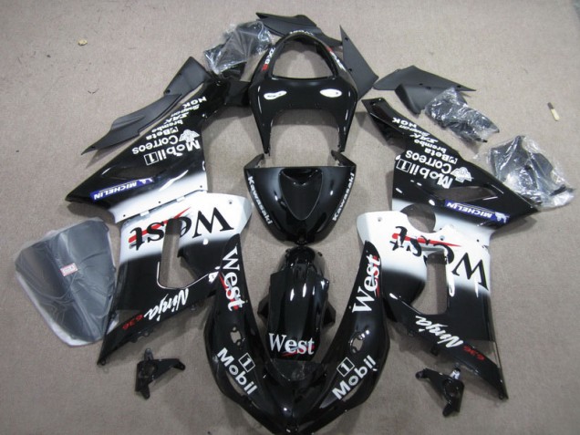 Schwarzer West Mobil Ninja 636 05-06 ZX6R Motorrad Verkleidung Schwarzer West Mobil Ninja 636 05-06 ZX6R Motorrad Verkleidung