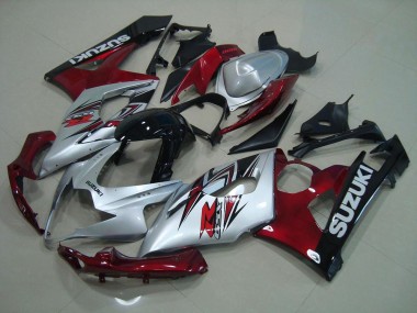 Silber Rot 05-06 GSXR 1000 Motorrad Verkleidung
