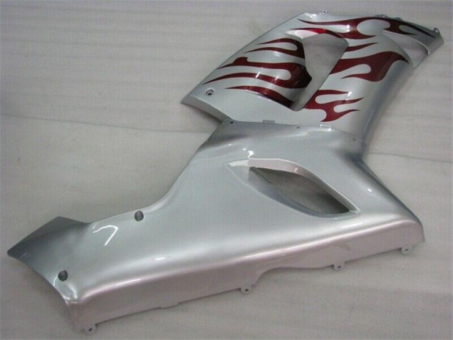 Silber Rot Flammen 05-06 ZX6R Motorrad Verkleidung Silber Rot Flammen 05-06 ZX6R Motorrad Verkleidung