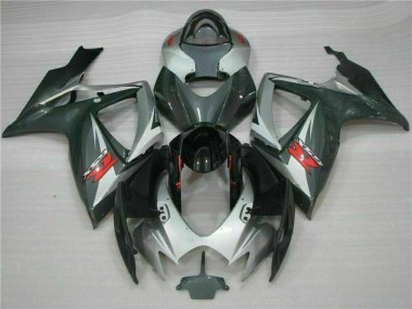 Silber Schwarz 06-07 GSXR 600/750 Motorrad Verkleidung
