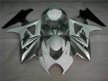Silber Weiß 07-08 GSXR 1000 Motorrad Verkleidung