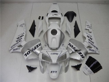 Silber Weiß Schwarz Repsol 03-04 CBR600RR Motorrad Verkleidung