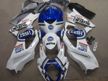 Weiß Blau Lucky Strike Rot Motul 07-08 GSXR 1000 Motorrad Verkleidung