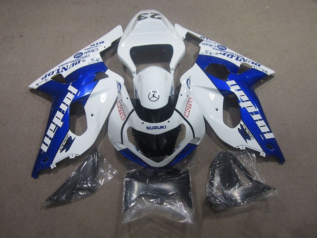Weiß Blau Motul 01-03 GSXR 750 Motorrad Verkleidung