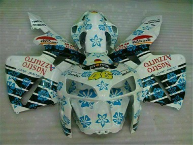 Weiß Blau Nastro Azzurro 46 05-06 CBR600RR Motorrad Verkleidungen