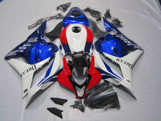 Weiß Blau Rot DREAM 09-12 CBR600RR Motorrad Verkleidung Weiß Blau Rot DREAM 09-12 CBR600RR Motorrad Verkleidung