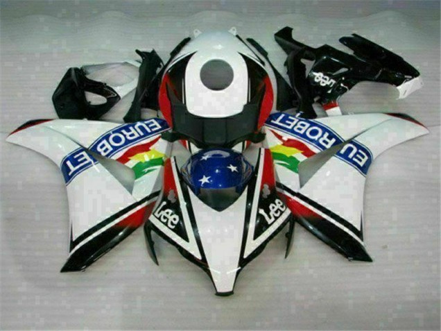 Weiß Blau Rot Eurobet Lee 08-11 CBR1000RR Motorrad Verkleidung Weiß Blau Rot Eurobet Lee 08-11 CBR1000RR Motorrad Verkleidung