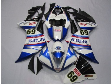 Weiß Blau Sterilgarda SCALZ 69 09-11 YZF R1 Motorrad Verkleidung