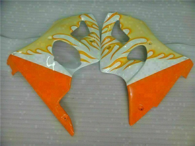 Weiß Gelb Flamme 00-02 ZX6R Motorrad Verkleidung Weiß Gelb Flamme 00-02 ZX6R Motorrad Verkleidung