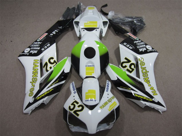 Weiß Grün Hannspree 52 04-05 CBR1000RR Motorrad Verkleidungen Weiß Grün Hannspree 52 04-05 CBR1000RR Motorrad Verkleidungen