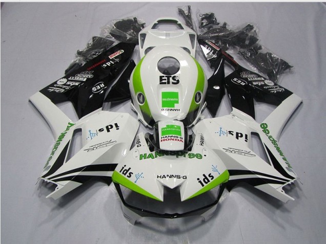 Weiß Grün Hannspree ETS 13-21 CBR600RR Motorrad Verkleidung