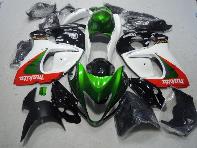 Weiß Grün Makita 08-19 GSXR 1300 Hayabusa Motorrad Verkleidung Weiß Grün Makita 08-19 GSXR 1300 Hayabusa Motorrad Verkleidung