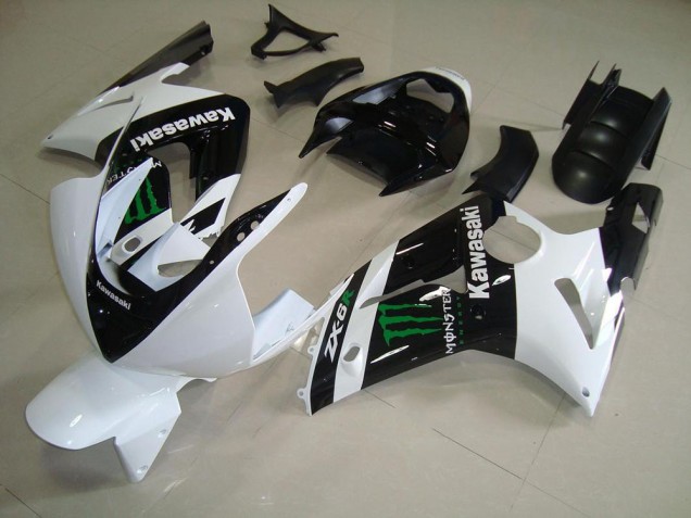 Weiß Monster 03-04 ZX6R Motorrad Verkleidungen