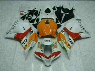 Weiß Orange Repsol 09-12 CBR600RR Motorrad Verkleidung