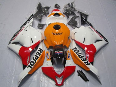Weiß Orange Schwarz Repsol 09-12 CBR600RR Motorrad Verkleidung