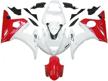 Weiß Rot 03-05 YZF R6 Motorrad Verkleidung