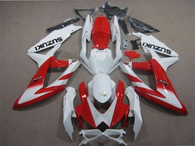 Weiß Rot 08-10 GSXR 600 Motorrad Verkleidung