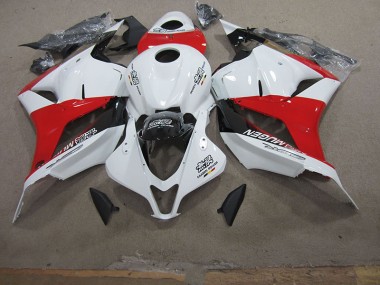 Weiß Rot 09-12 CBR600RR Motorrad Verkleidung