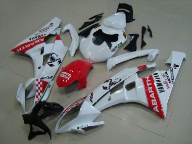 Weiß Rot Abarth 06-07 YZF R6 Motorrad Verkleidung