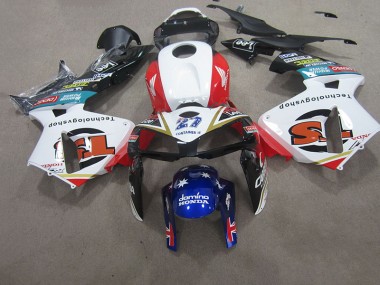 Weiß Rot Blau 07-08 CBR600RR Motorrad Verkleidung
