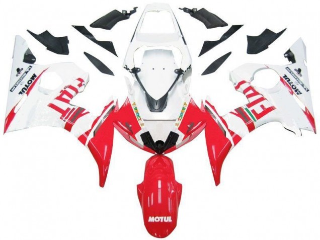 Weiß Rot Fiat 03-05 YZF R6 Motorrad Verkleidung