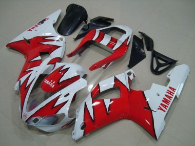 Weiß Rot Flamme 00-01 YZF R1 Motorrad Verkleidung