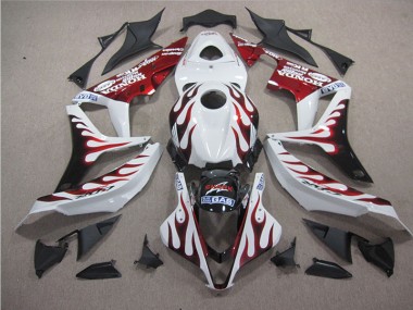 Weiß Rot Flamme Hai 04-05 CBR1000RR Motorrad Verkleidung