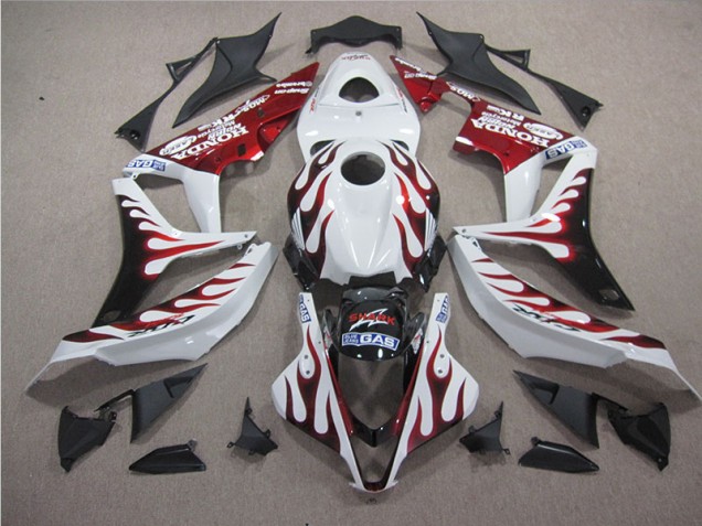 Weiß Rot Flamme Hai 07-08 CBR600RR Motorrad Verkleidung Weiß Rot Flamme Hai 07-08 CBR600RR Motorrad Verkleidung