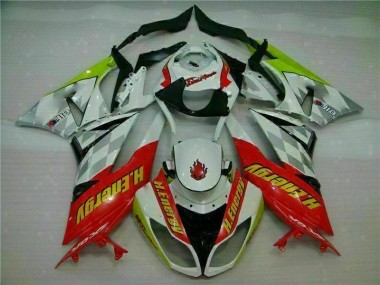 Weiß Rot H. Energy 09-12 ZX6R Motorrad Verkleidung