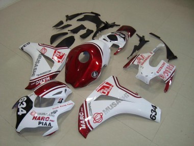 Weiß Rot HARC Pro PIAA 634 08-11 CBR1000RR Motorrad Verkleidung