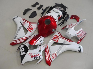 Weiß Rot HARC Pro PIAA 634 08-11 CBR1000RR Motorrad Verkleidungen
