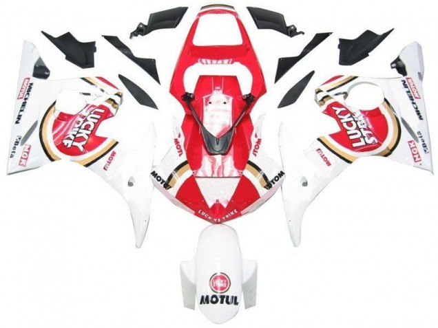 Weiß Rot Lucky Strike 03-05 YZF R6 Motorrad Verkleidung Weiß Rot Lucky Strike 03-05 YZF R6 Motorrad Verkleidung