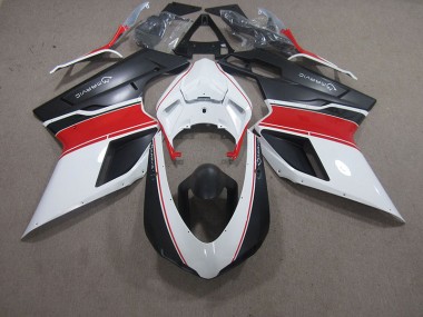 Weiß Rot Schwarz Marvic 07-14 Ducati 848 Motorrad Verkleidung
