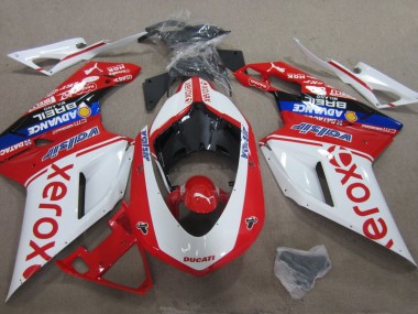 Weiß Rot Xerox 07-14 Ducati 1098 Motorrad Verkleidung