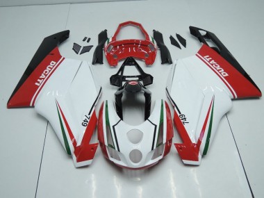 Weiß Rot mit Tail Open 03-04 Ducati 749 999 Motorrad Verkleidung