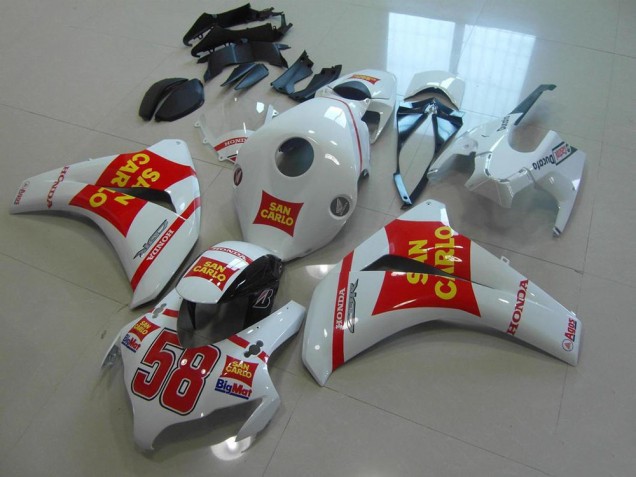 Weiß San Carlo 08-11 CBR1000RR Motorrad Verkleidung Weiß San Carlo 08-11 CBR1000RR Motorrad Verkleidung