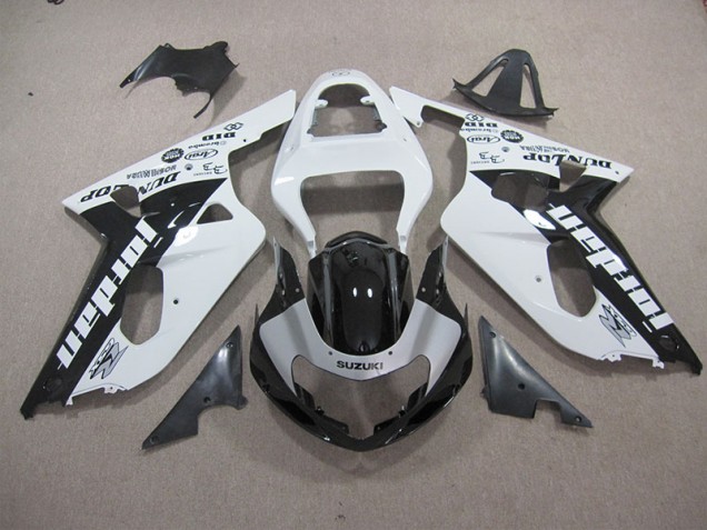 Weiß Schwarz 01-03 GSXR 600 Motorrad Verkleidung Weiß Schwarz 01-03 GSXR 600 Motorrad Verkleidung