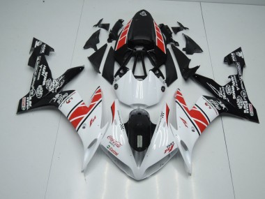 Weiß Schwarz Aufkleber 04-06 YZF R1 Motorrad Verkleidung