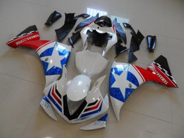 Weiß Schwarz Ducati Stern 09-11 YZF R1 Motorrad Verkleidung