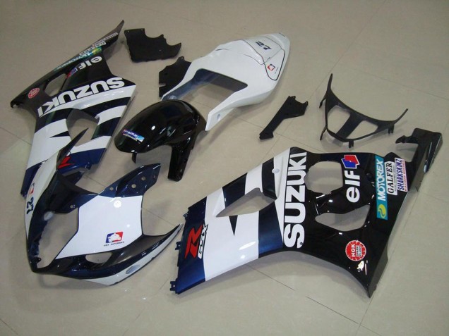 Weiß Schwarz Elf 03-04 GSXR 1000 Motorrad Verkleidung