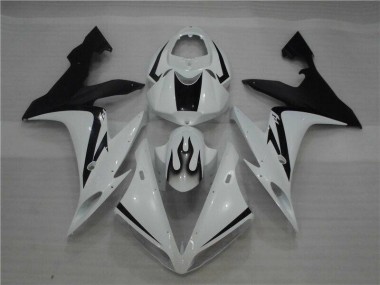 Weiß Schwarz Flamme 04-06 YZF R1 Motorrad Verkleidung