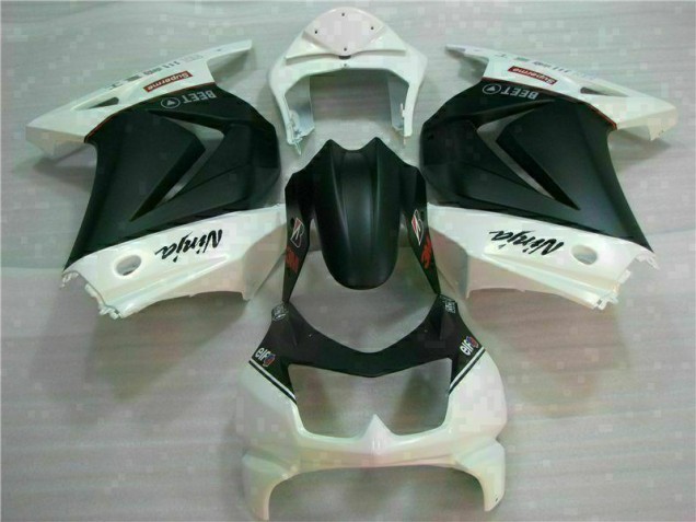 Weiß Schwarz Ninja 3M 08-12 EX250 Motorrad Verkleidung Weiß Schwarz Ninja 3M 08-12 EX250 Motorrad Verkleidung