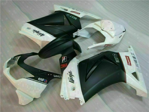 Weiß Schwarz Ninja 3M 08-12 EX250 Motorrad Verkleidung Weiß Schwarz Ninja 3M 08-12 EX250 Motorrad Verkleidung