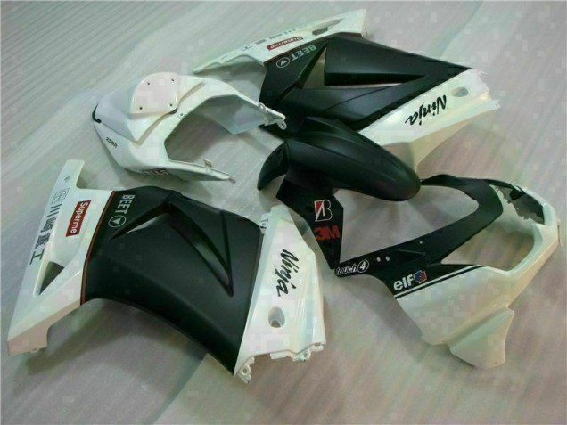 Weiß Schwarz Ninja 3M 08-12 EX250 Motorrad Verkleidung Weiß Schwarz Ninja 3M 08-12 EX250 Motorrad Verkleidung