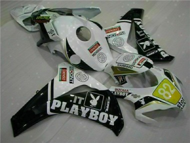 Weiß Schwarz Playboy 08-11 CBR1000RR Motorrad Verkleidung