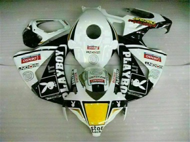 Weiß Schwarz Playboy 08-11 CBR1000RR Motorrad Verkleidungen