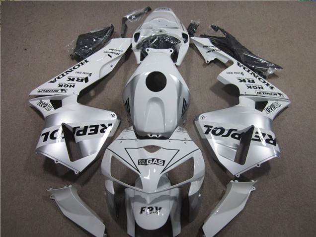 Weiß Schwarz Repsol 05-06 CBR600RR Motorrad Verkleidungen