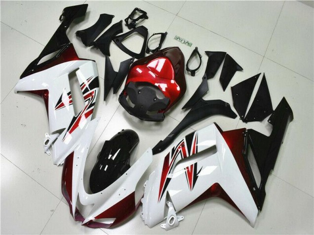 Weiß Schwarz Rot 07-08 ZX6R Motorrad Verkleidung Weiß Schwarz Rot 07-08 ZX6R Motorrad Verkleidung