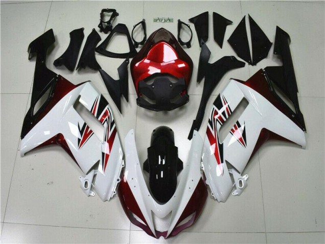 Weiß Schwarz Rot 07-08 ZX6R Motorrad Verkleidung Weiß Schwarz Rot 07-08 ZX6R Motorrad Verkleidung